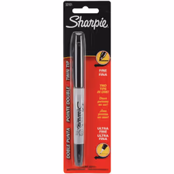 Sharpie Fine/Ultra Fine Twin-Tip Permanent Marker Carded-Black