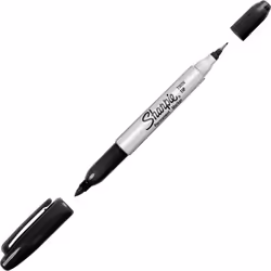 Sharpie 32201 Twin-Tip Permanent Marker Fine/Ultra Fine Black (SAN32