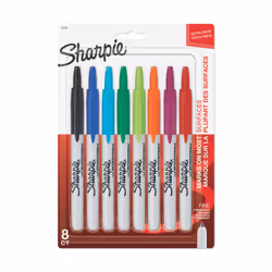 Sharpie 32730PP, Black, Blue, Green, Lime, Magenta, Orange, Red, Turquoise, Fine tip, Assorted colours, Plastic, Blister, 8 p ...