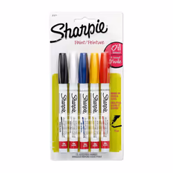 SHARPIE Oil-Based Paint Markers  Fine Point  Assorted Colors  5 Count