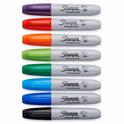 Sharpie 38250PP permanent marker Chisel tip Black, Blue, Green, Lime, Orange, Purple, Red, Turquoise 8 pc(s)