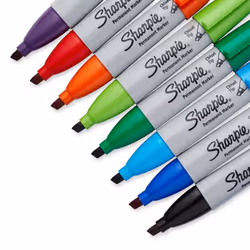 Sharpie 38250PP permanent marker Chisel tip Black, Blue, Green, Lime, Orange, Purple, Red, Turquoise 8 pc(s)