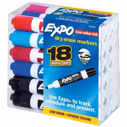 EXPO 44428, 18 pc(s), Assorted colours, Chisel tip, Window box