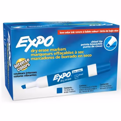 EXPO 80003, 12 pc(s), Blue, Chisel tip, Blue, White, Tube, Alcohol-based ink