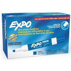 EXPO 80003 marker 12 pc(s) Chisel tip Blue