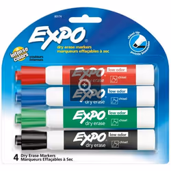 EXPO 80174, 4 pc(s), Black, Blue, Green, Red, Chisel tip, Multicolour, Tube, Alcohol-based ink