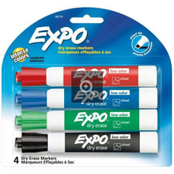 EXPO 80174 marker 4 pc(s) Chisel tip Black, Blue, Green, Red