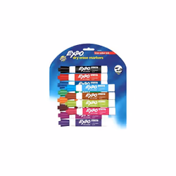 EXPO 80699, 12 pc(s), Assorted colours, Chisel tip, Blister