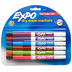 EXPO 86603, 12 pc(s), Assorted colours, Fine tip, Blister