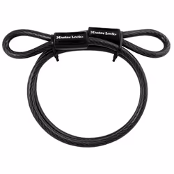 Master Lock Cable Steel Cable With Looped Ends 4 ft. Long 85DPF Black