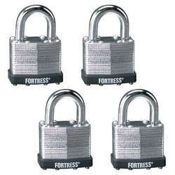 Master Lock 1803Q Fortress Outdoor Padlock with Key 4 Pack Keyed-Alike Laminated Steel