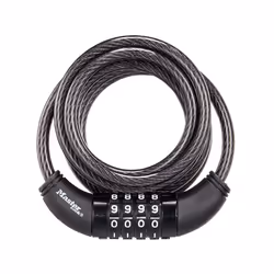 Master Lock Black Set Your Own Combination Bike Lock Metal Cable Lock has a Weather Resistant Vinyl Coating for Outdoor Equi ...