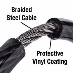 Master Lock Black Set Your Own Combination Bike Lock  Metal Cable Lock has a Weather Resistant Vinyl Coating for Outdoor Equipment  Bicycles  6 Feet L