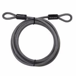 Master Lock 72DPF Steel Cable with Looped Ends 15 ft. Long 1 Pack Black