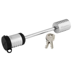 Master Lock 1471DAT Trailer Coupler Latch Lock  3-1/2"""" Long Shackle x 9/32"""" Diameter Pin Silver  Fits UFP and surge brake couplers