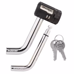 Master Lock Receiver Lock 1/2 in. and 5/8 in. Swivel Head Receiver Locks Weather Resistant Automotive Receiver Lock with Ke ...