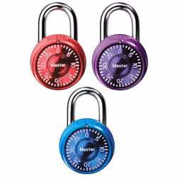 Master Lock 1533TRI Locker Lock Mini Combination Padlock 3 count Pack of 1 Colors may vary