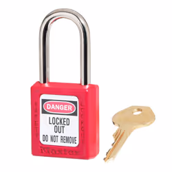 Master Lock 410KARED Lockout Tagout Safety Padlock with Key Keyed-Ali