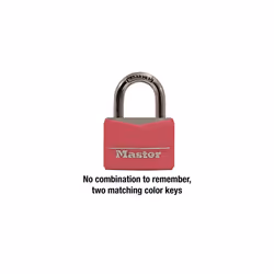Master Lock 146D Covered Aluminum Keyed Padlock  1-9/16 inches  Pink