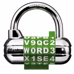 Master Lock Word Combination Lock, Set Your Own Word Combination Lock for Gym and School Lockers, Colors May Vary, 1534D