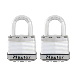 Master Lock M1XT Magnum Heavy Duty Padlock with Key  2 Pack Keyed-Alike  Silver