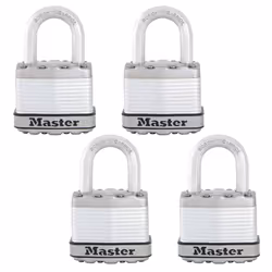 Master Lock M1XQ Magnum Heavy Duty Padlock with Key 4 Pack Keyed-Alike