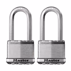 Master Lock M5XTLH Magnum Heavy Duty Outdoor Padlock with Key 2 Pack Keyed-Alike