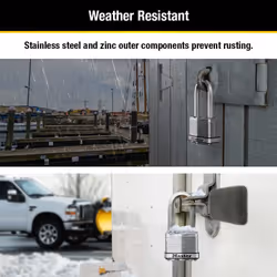 Master Lock M5XTLH Magnum Heavy Duty Outdoor Padlock with Key  2 Pack Keyed-Alike