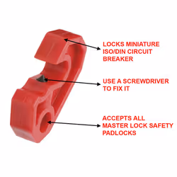 Master Lock S2393 Lockout Tagout Miniature Circuit Breaker Lockout  Un