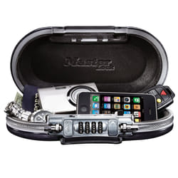 Master Lock Portable Small Lock Box  Set Your Own Combination Lock Portable Safe  Personal Travel Safe  5900D  Gunmetal Grey