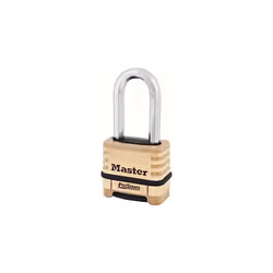 Master Lock Padlock, ProSeries Brass Resettable Combination Padlock, High Security Lock Best Used for Commercial and Industri ...