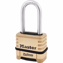 Master Lock 1175LHSS ProSeries Set Your Own Combination Lock 2-1/4"" Wide Brass