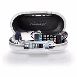 Master Lock 5900D Set Your Own Combination Portable Safe 9-17/32 in. Wide White