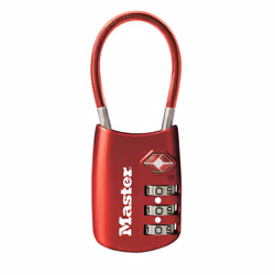 Master Lock 4688D Set Your Own Combination TSA Approved Luggage Lock 1 Pack Red