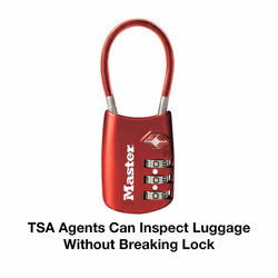 Master Lock 4688D Set Your Own Combination TSA Approved Luggage Lock  1 Pack  Red