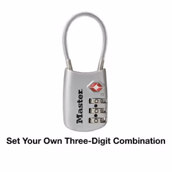 Master Lock 4688D Set Your Own Combination TSA Approved Luggage Lock  1 Pack  Silver
