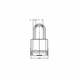 Master Lock 1-7/8 in. H x 1-3/16 in. W x 1-3/4 in. L Vinyl Covered Steel Ball Bearing Locking Padlock