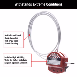 Master Lock S806CBL3 Adjustable Cable Lockout with 5/32"""" x 3 Foot Cable
