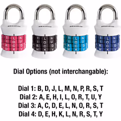 Master Lock 1535DWD Locker Lock Set Your Own Word Combination Padlock