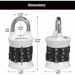 Master Lock 1535DWD Locker Lock Set Your Own Word Combination Padlock
