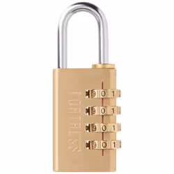 Master Lock Fortress Padlock Set Your Own Combination Luggage Lock 1-3/16 in. Wide 627D Gold