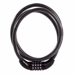 Master Lock Black Set Your Own Combination Bike Lock Metal Cable Lock has a Weather Resistant Vinyl Coating for Outdoor Dura ...