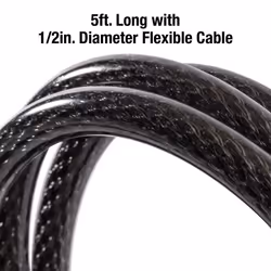 Master Lock Black Set Your Own Combination Bike Lock  Metal Cable Lock has a Weather Resistant Vinyl Coating for Outdoor Durability  5 Feet Long  8370