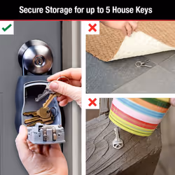 Master Lock 3-1/4in (83mm) Wide Set Your Own Combination Portable Lock Box - Lot of 2
