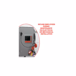 416 Aluminum Lockout Hasp, Red & Silver, 11.4 cm x 4.3 cm x .8 cm
