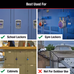 Master Lock 1505D Locker Lock Combination Padlock  1 Pack  Colors may vary