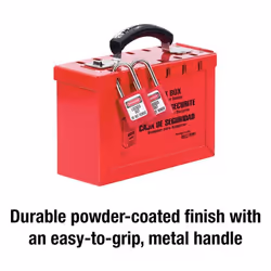 Master Lock 498A Latch Tight Portable Group Lockout Box, Red, One-Size