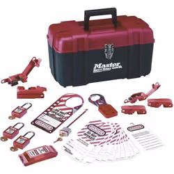 Master Lock 1457E410KA Lockout Tagout Group Lockout Kit Red