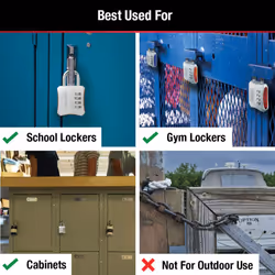 Master Lock Resettable Combination Locker Lock  Lock for Gym and School Lockers  Colors May Vary  653D