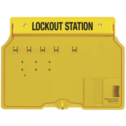 Master Lock 1482B Lockout Tagout Padlock Station   Yellow  Unfilled